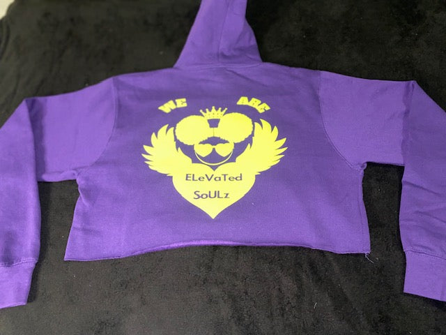 CUDDLE HER PURPLE CROPPED HOODIE