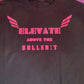 WINGED ELEVATE (pink puff) short sleeve t-shirt