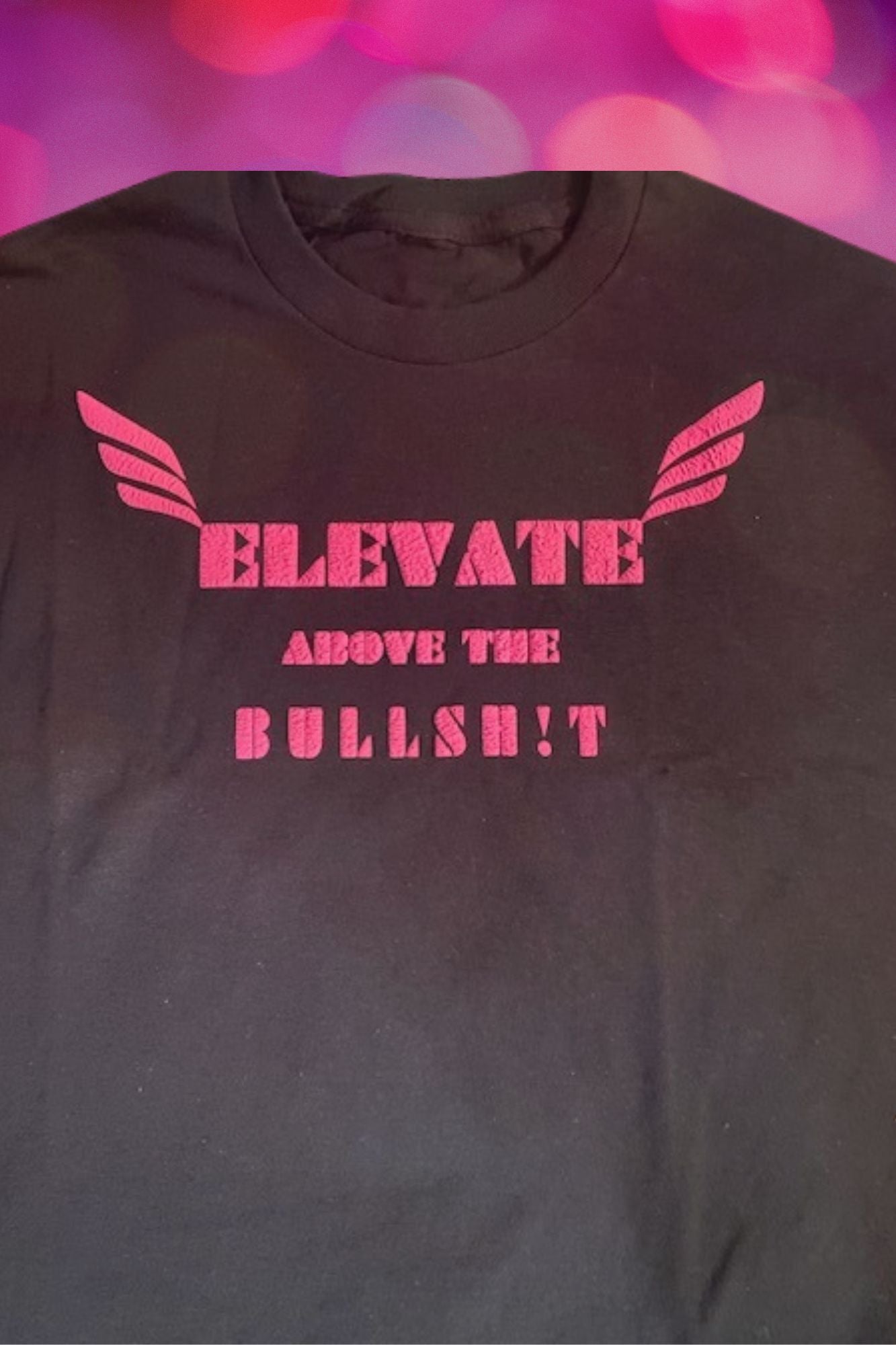 WINGED ELEVATE (pink puff) short sleeve t-shirt