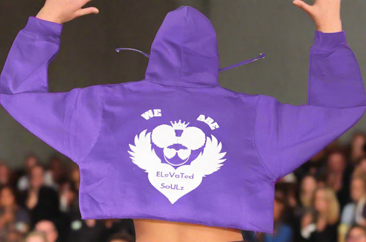 CUDDLE HER PURPLE CROPPED HOODIE